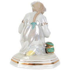 Porcelain figure "Malachite box", Dulevo porcelain factory, Russia (USSR), 1968