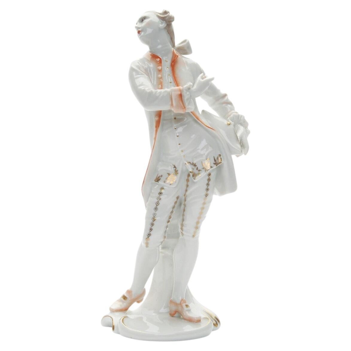 Porcelain Figure "Marquis", Germany by Gustav Oppel, 1940s