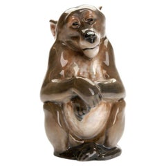 Porzellanfigur „Affe“, Dänemark, von Royal Copenhagen, Kopenhagen, 1962