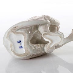Porcelain Figure "Monkey Looks At The Turtle", Denmark By Bing & Grøndahl