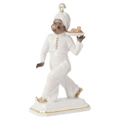 Porcelain Figure "Moor With Turkey", Germany By Rosenthal, 1940