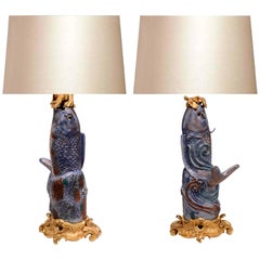 Porcelain Figure of Fish Lamps