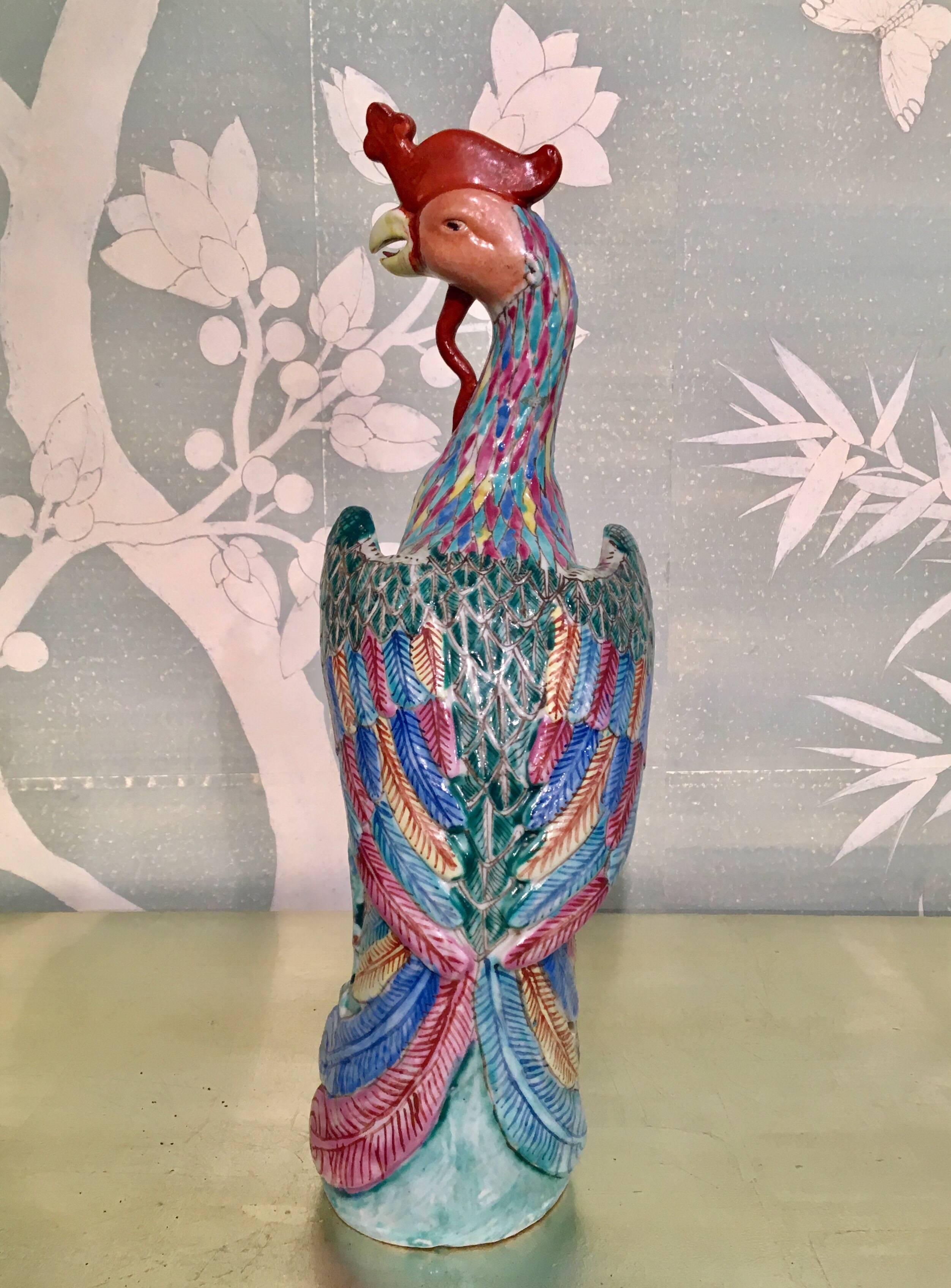Chinese Porcelain Figure of Phoenix For Sale