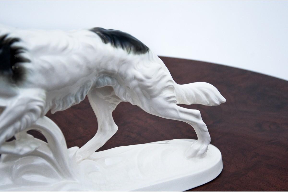 Other Porcelain Figure of the Dog Russian Greyhound, Hertwig, Germany, 20-30s