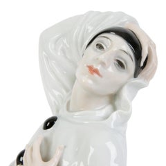 Porzellanfigur „Pierrot“, Deutschland, von Rosenthal, Constantin Holzer-Defanti, 1924