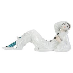 Porcelain Figure "Pierrot" Germany by Rosenthal, Constantin Holzer-Defanti, 1924