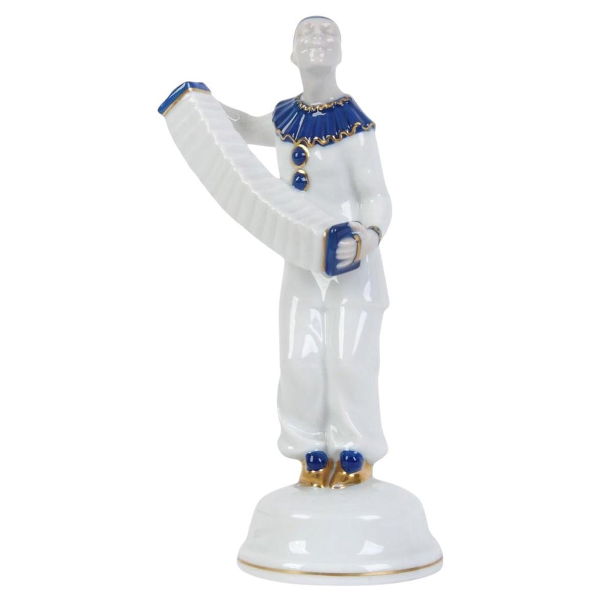Porcelain Figure "Pierrot", Rosenthal, Sculptor by Albert Caasmann, 1916 - 1922 For Sale