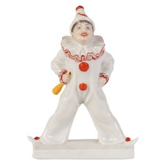 Statuetta in porcellana "Pierrot" Rosenthal, scultore Ferdinand Liebermann, 1910 - 1922