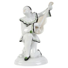 Porzellanfigur „Pierrot mit Gitarre“, Deutschland, von Fasold & Stauch, 1930er Jahre