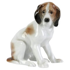 Figura de porcelana «Pointer», Alemania. Obra de Karl Ens, 1919-1945