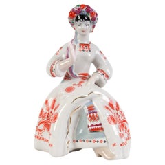 Porcelain Figure "Rushnychok", Ukraine By Polonsky Factory, 1980