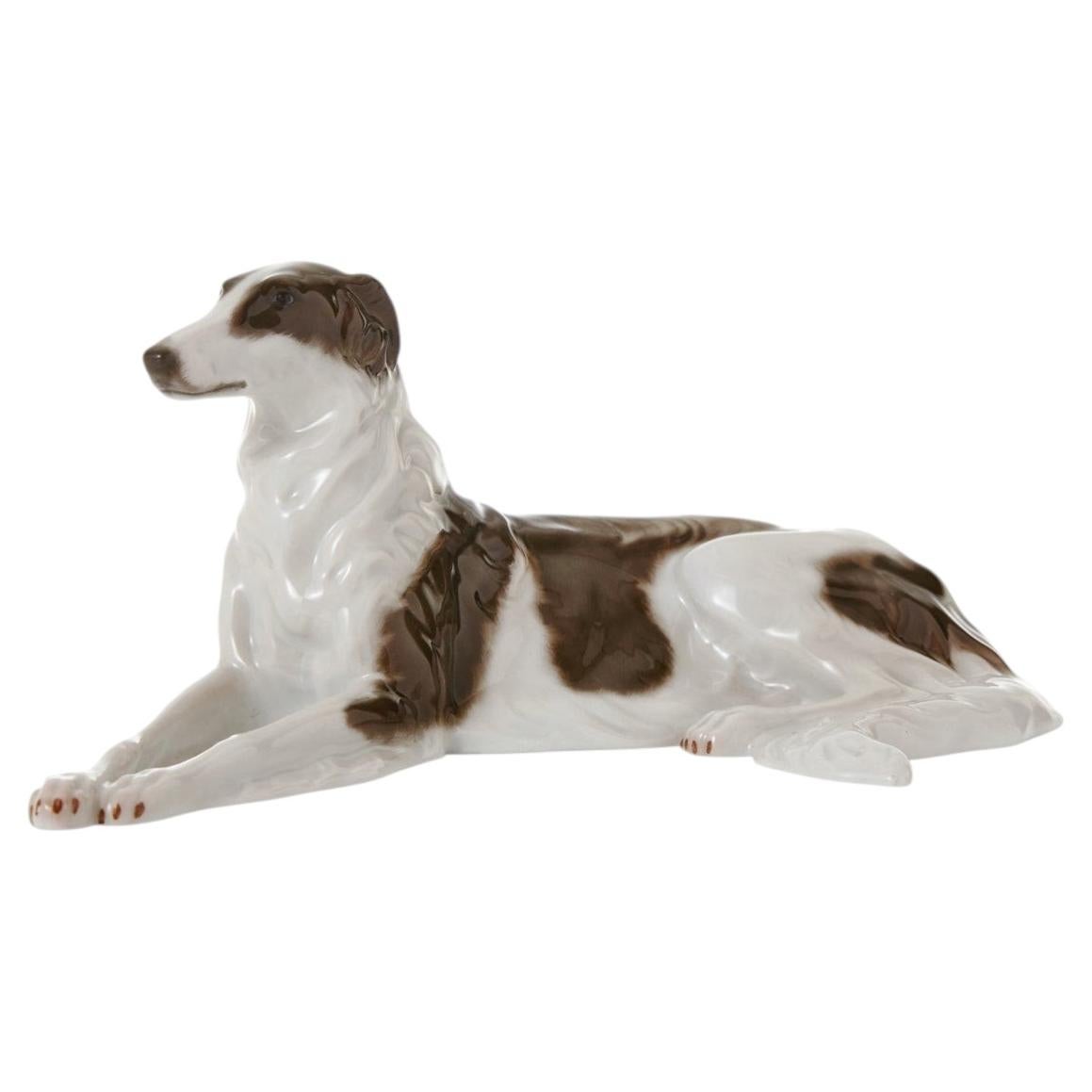 Porcelain Figure "Russian Borzoi", Germany by Max Valentin, 1913 - 1922 For Sale