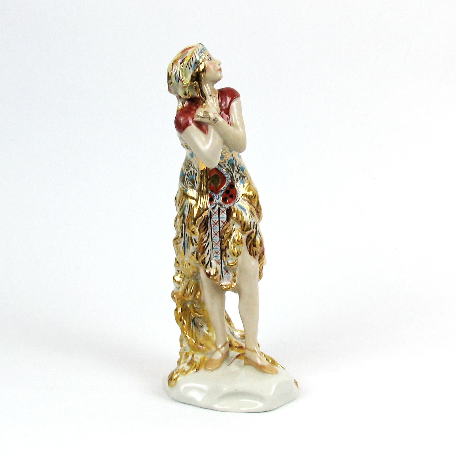 Figura de porcelana, Bailarina rusa diseñada por Dimitri Iwanow para Lomonosov en Bueno estado para la venta en Bochum, NRW