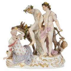 Porzellanfigur „Silenus auf einem Esel“, Deutschland, zweite Hälfte des 19. Jahrhunderts