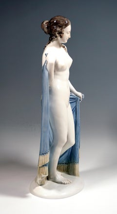 Porzellanfigur „After Bathing“, von W.v. Heider, Rosenthal Selb, Deutschland, 1927