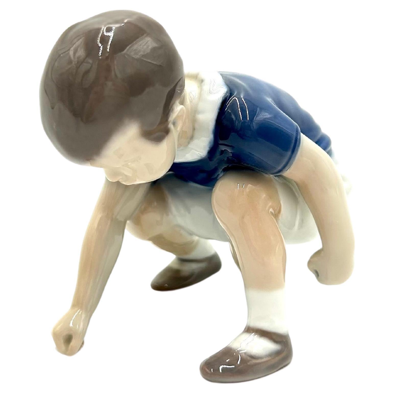 Porcelain Figurine "Boy", Bing & Grondahl, Denmark, 1960s For Sale
