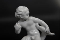 Porcelain Figurine, Boy on Dolphin, Bing & Grøndahl