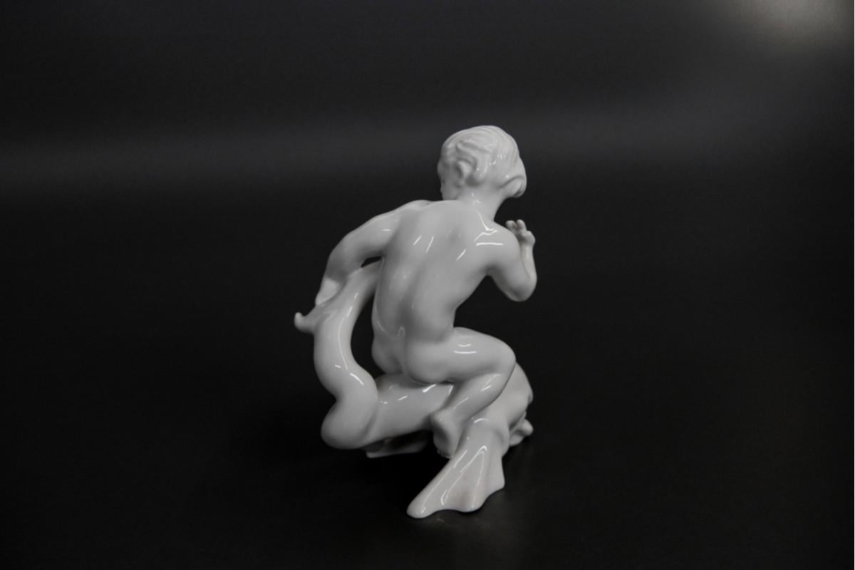 Porcelain Figurine, Boy on Dolphin, Bing & Grøndahl 1