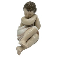 Used Porcelain Figurine "Cuddling Baby", Royal Copenhagen, Denmark, 1950s
