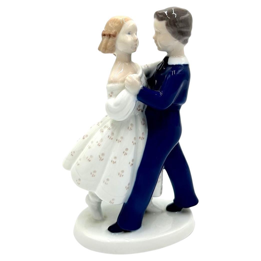 Porcelain Figurine "Dancing Couple", Bing & Grondahl, Denmark, 1980s For Sale