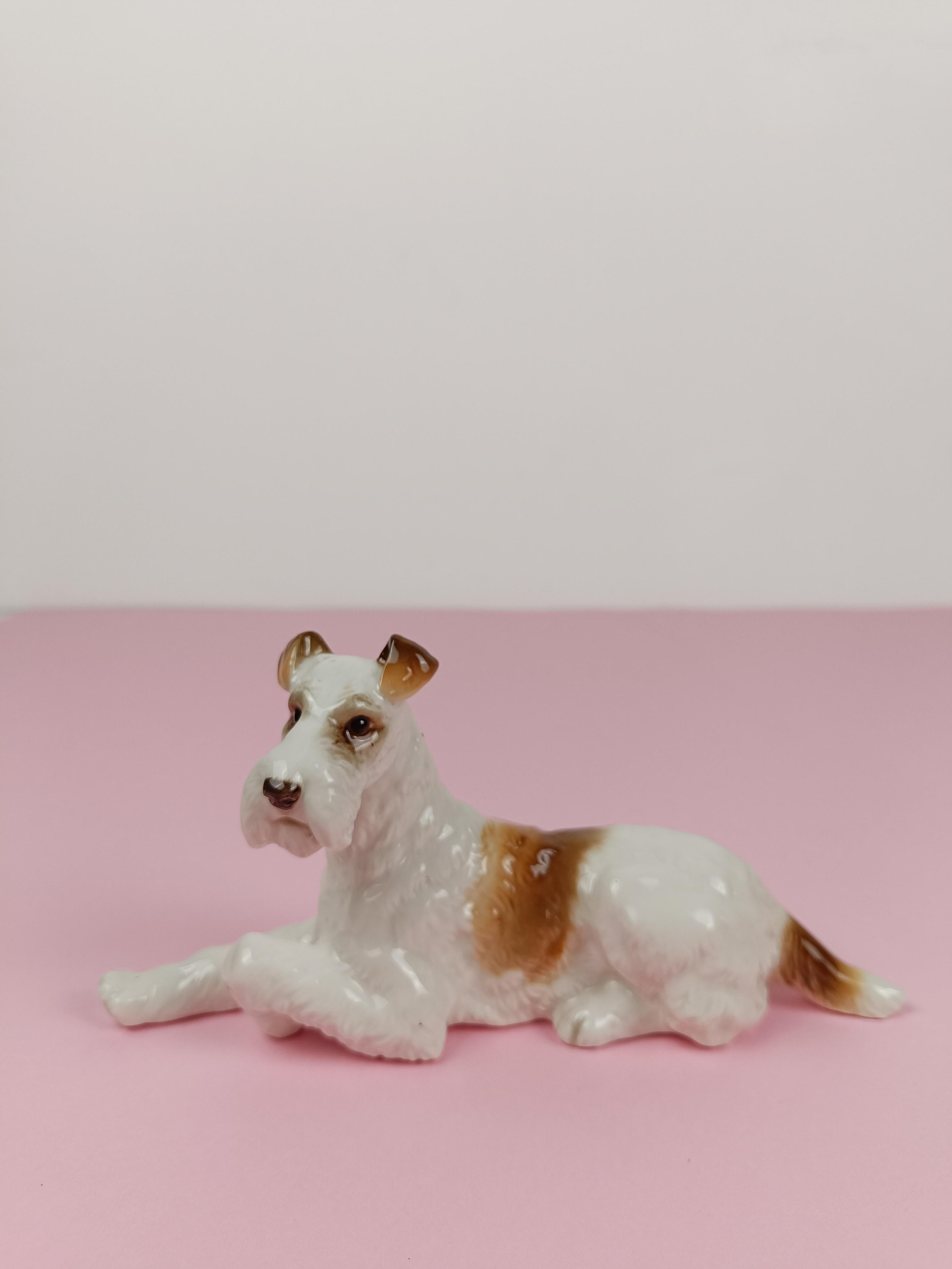 Statuetta in porcellana a forma di Wire Fox Terrier di Hutschenreuter Porcelain anni '50 in vendita 3