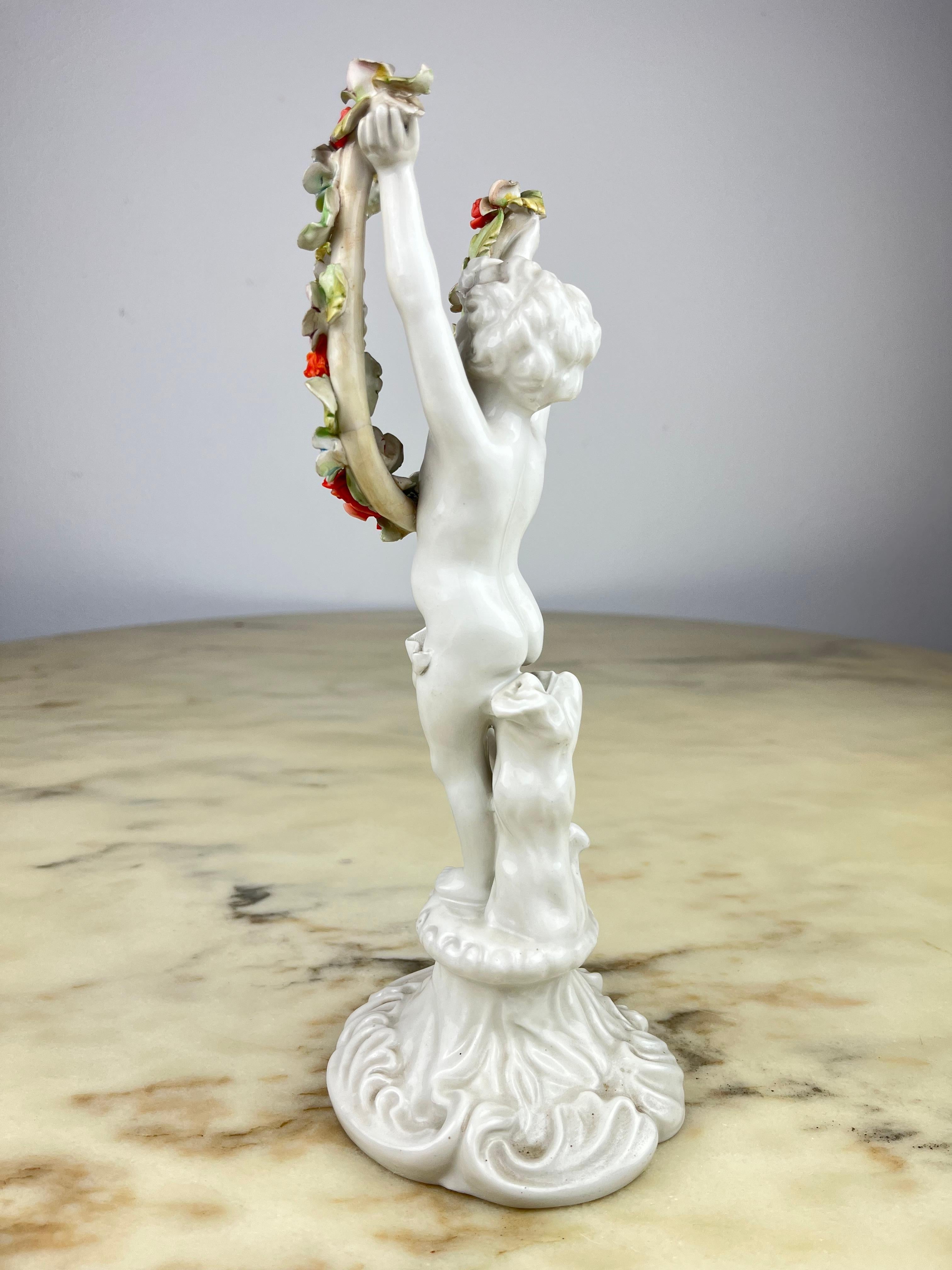 Porcelain  Figurine, Italy, 1940s In Good Condition For Sale In Palermo, IT
