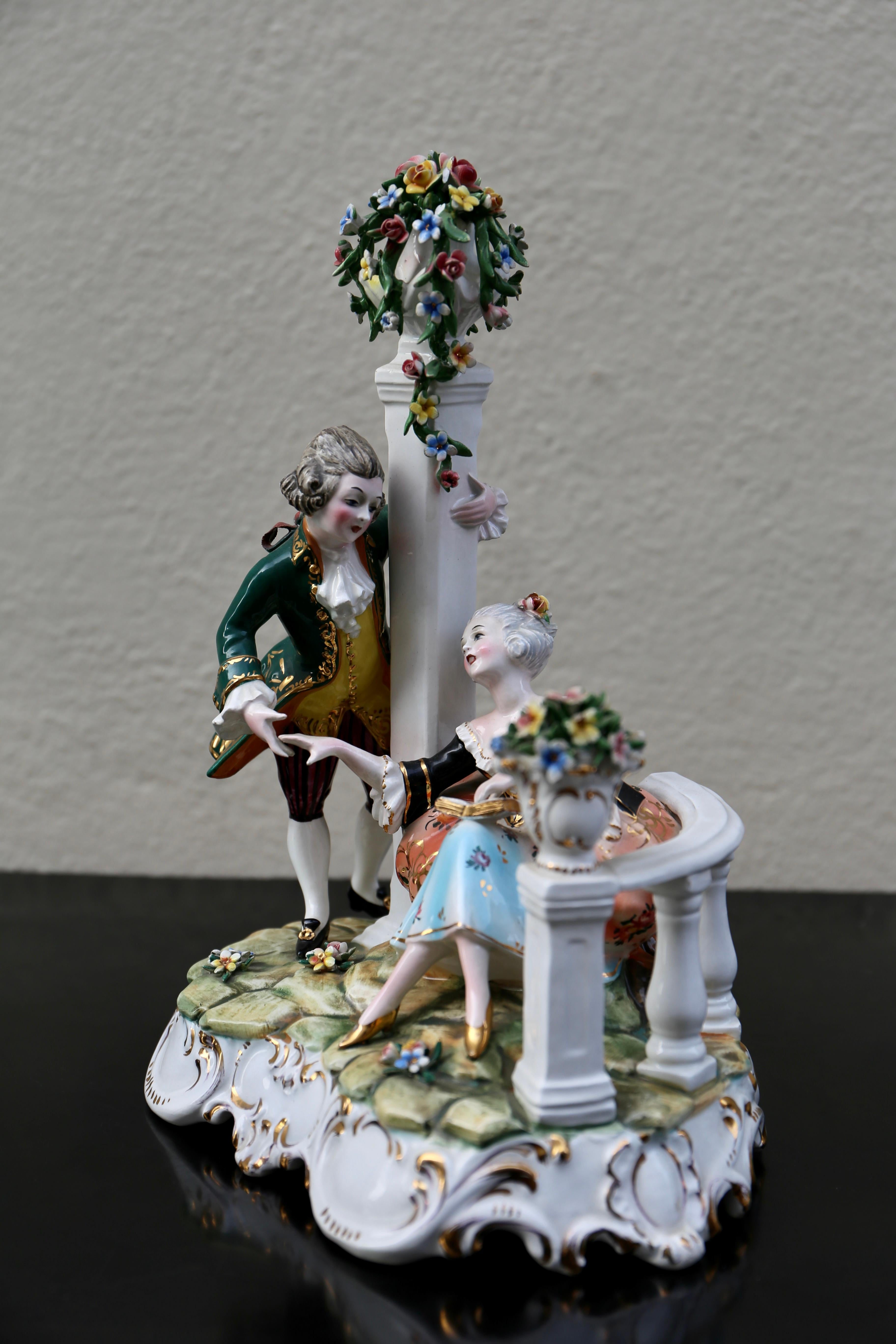 Victorian Porcelain Figurine, Italy For Sale