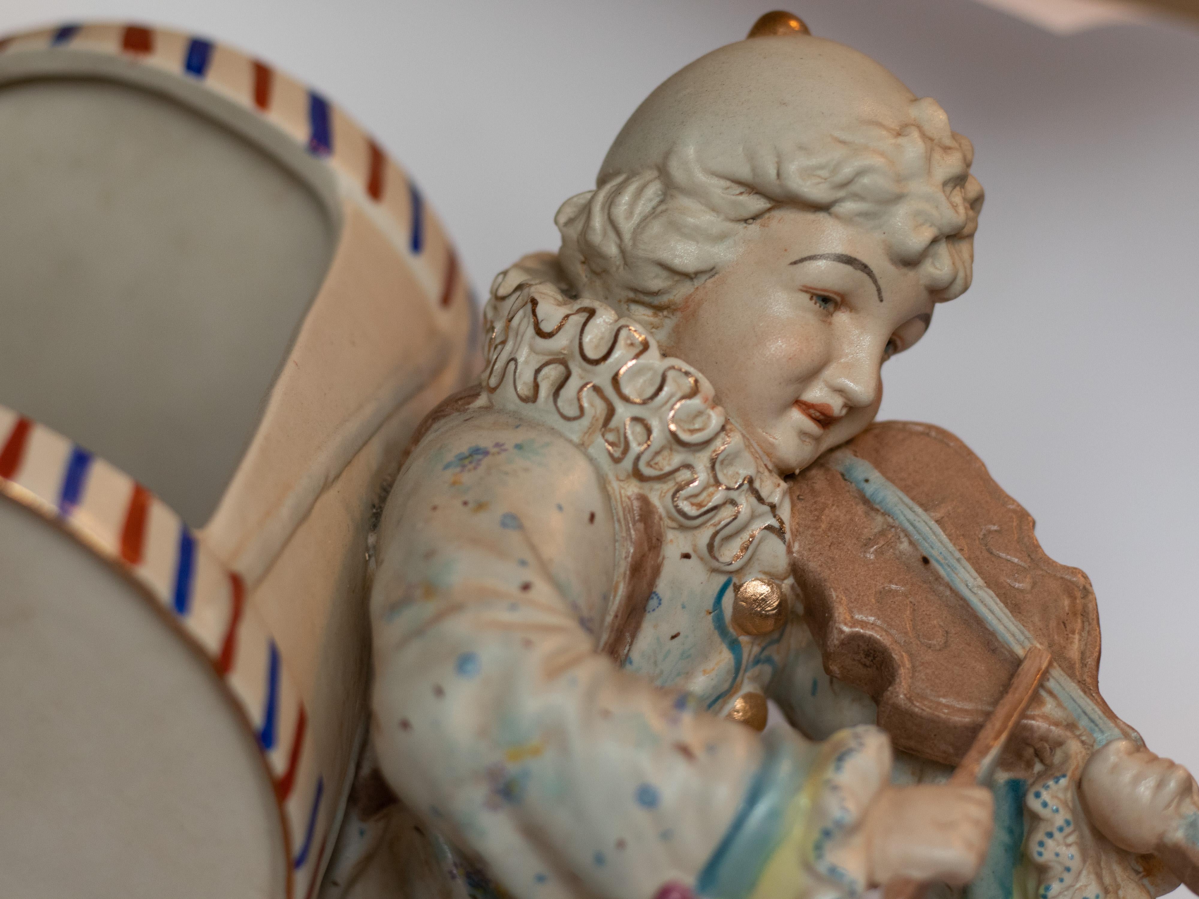 Figurilla de porcelana músicos de Meissen, Siglo XIX en venta 2