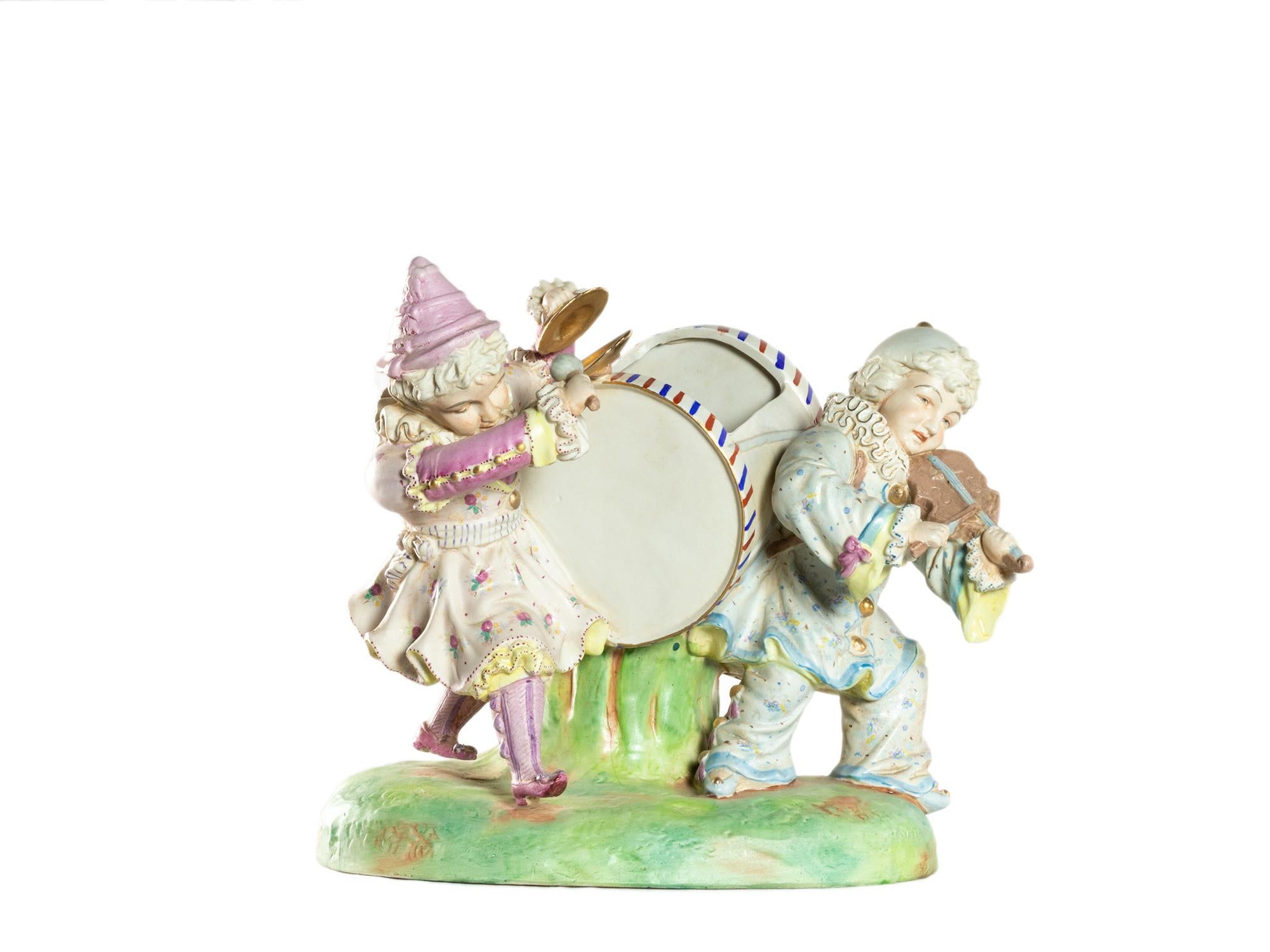 Figurilla de porcelana músicos de Meissen, Siglo XIX en Bueno estado para la venta en Lisbon, PT