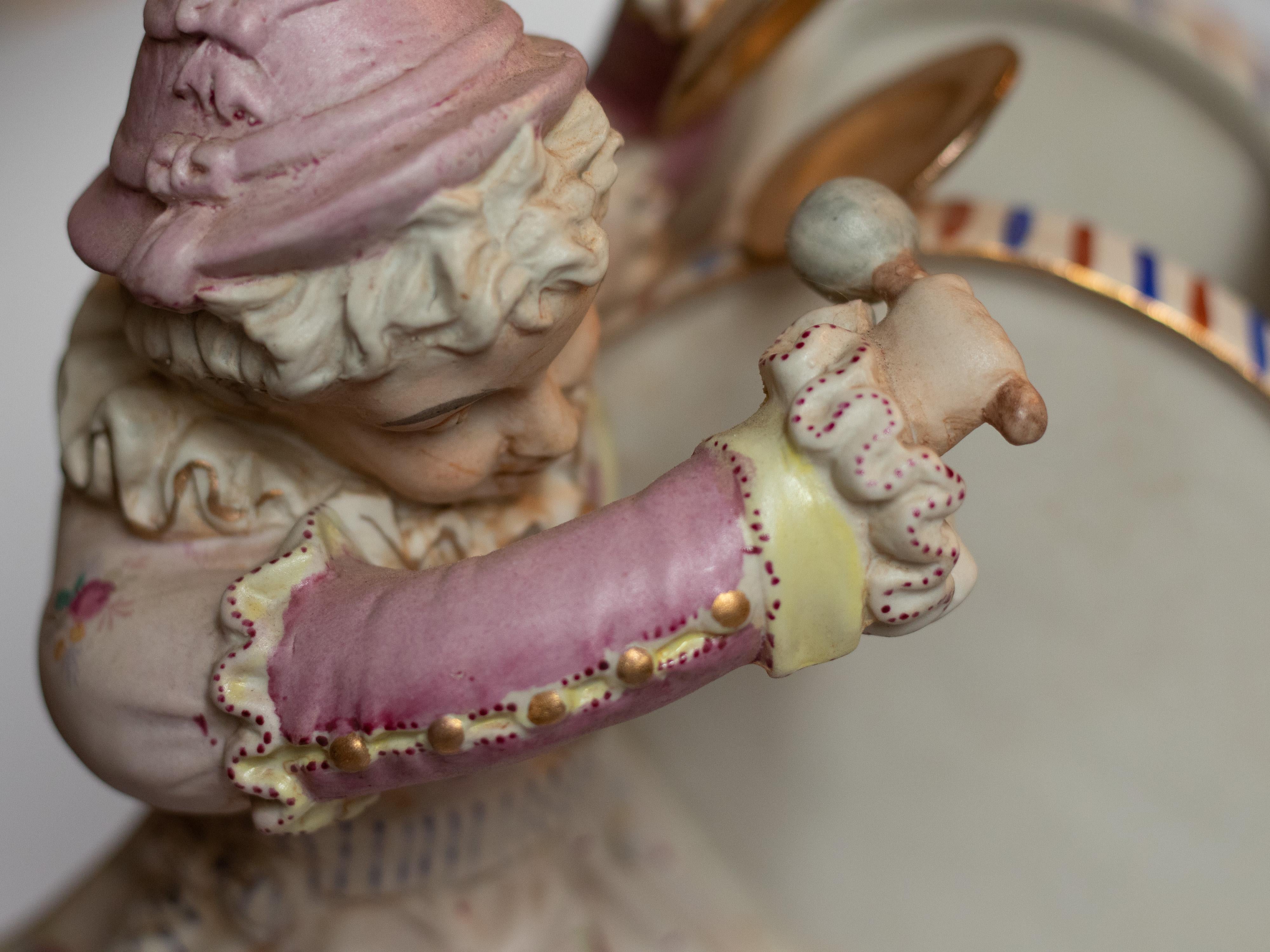 Figurilla de porcelana músicos de Meissen, Siglo XIX en venta 1