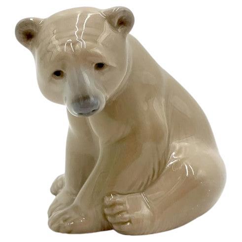 Porcelain Figurine of a Bear, Lladro, Spain, 1970s For Sale