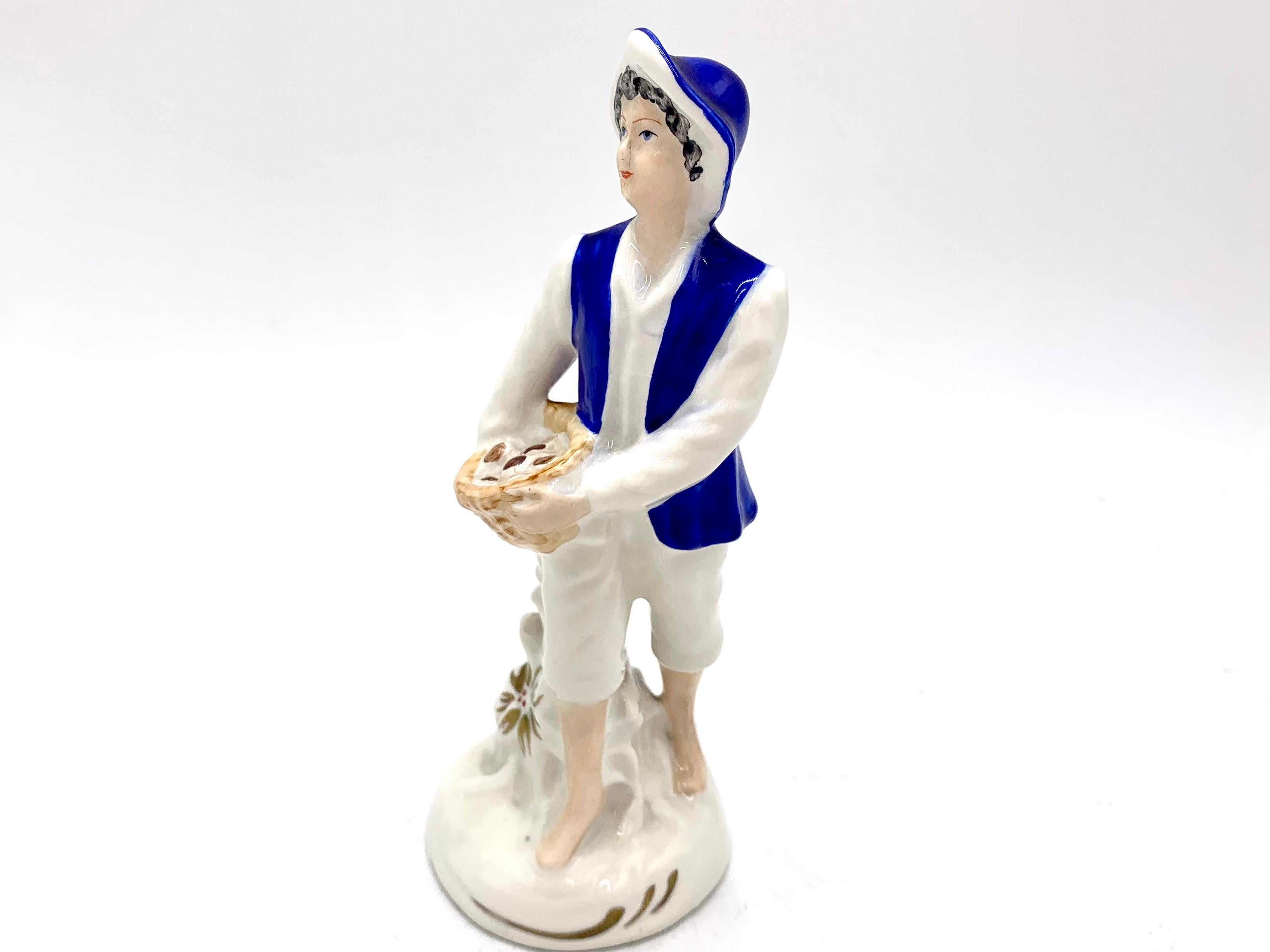 Polish Porcelain Figurine of a Boy, Jan Jezela, 1970s and 1980s For Sale