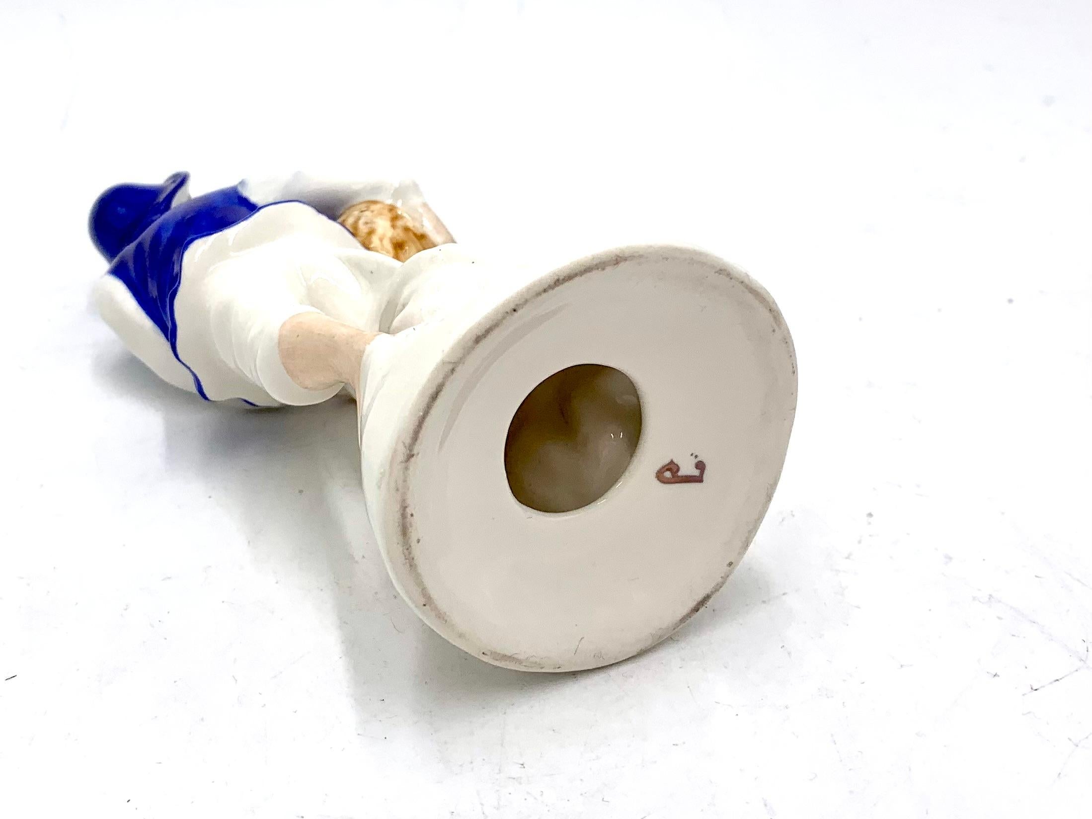 Late 20th Century Porcelain Figurine of a Boy, Jan Jezela, 1970s and 1980s For Sale