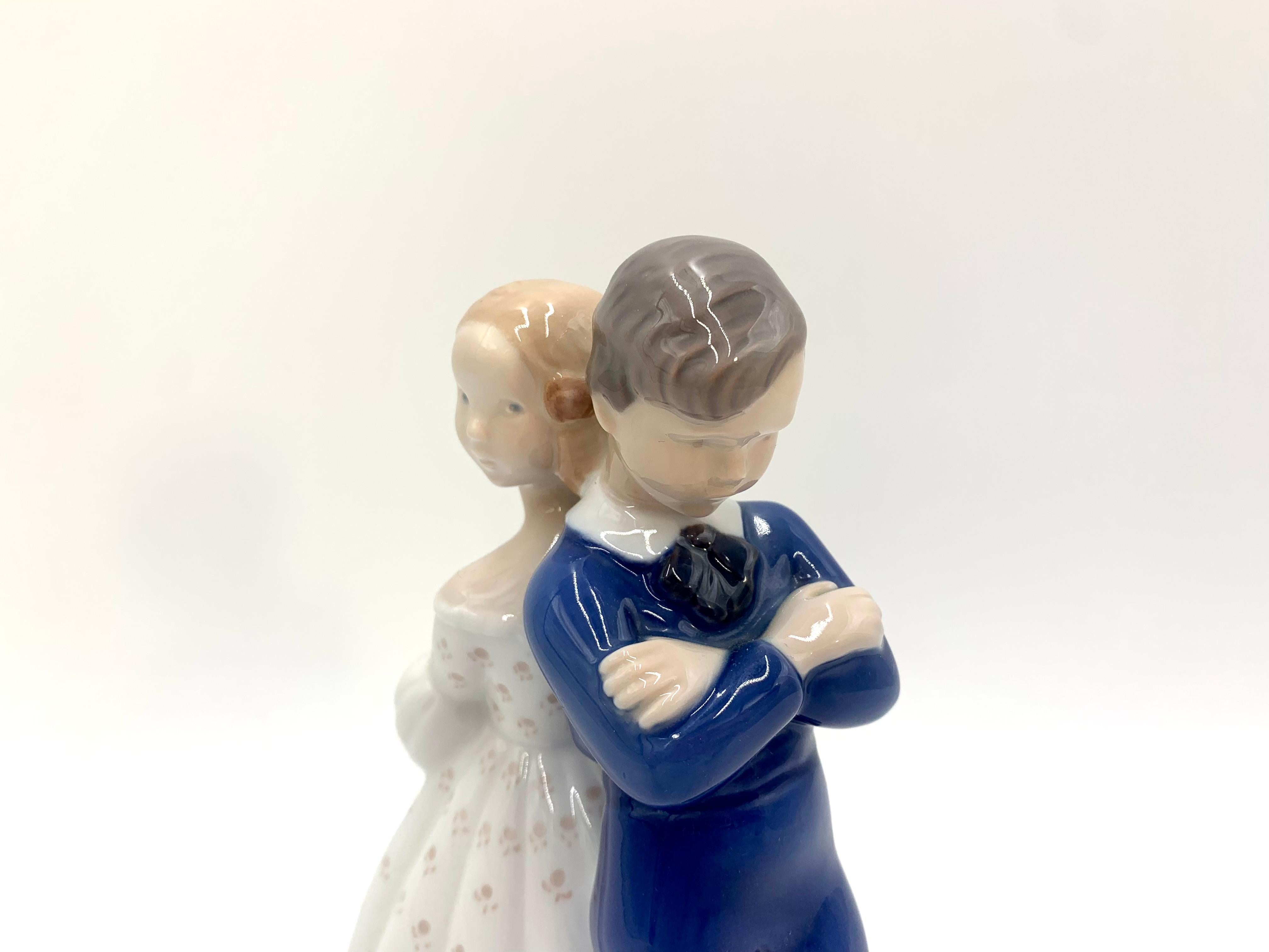 Danish Porcelain Figurine of a Couple, Bing & Grondahl, Denmark