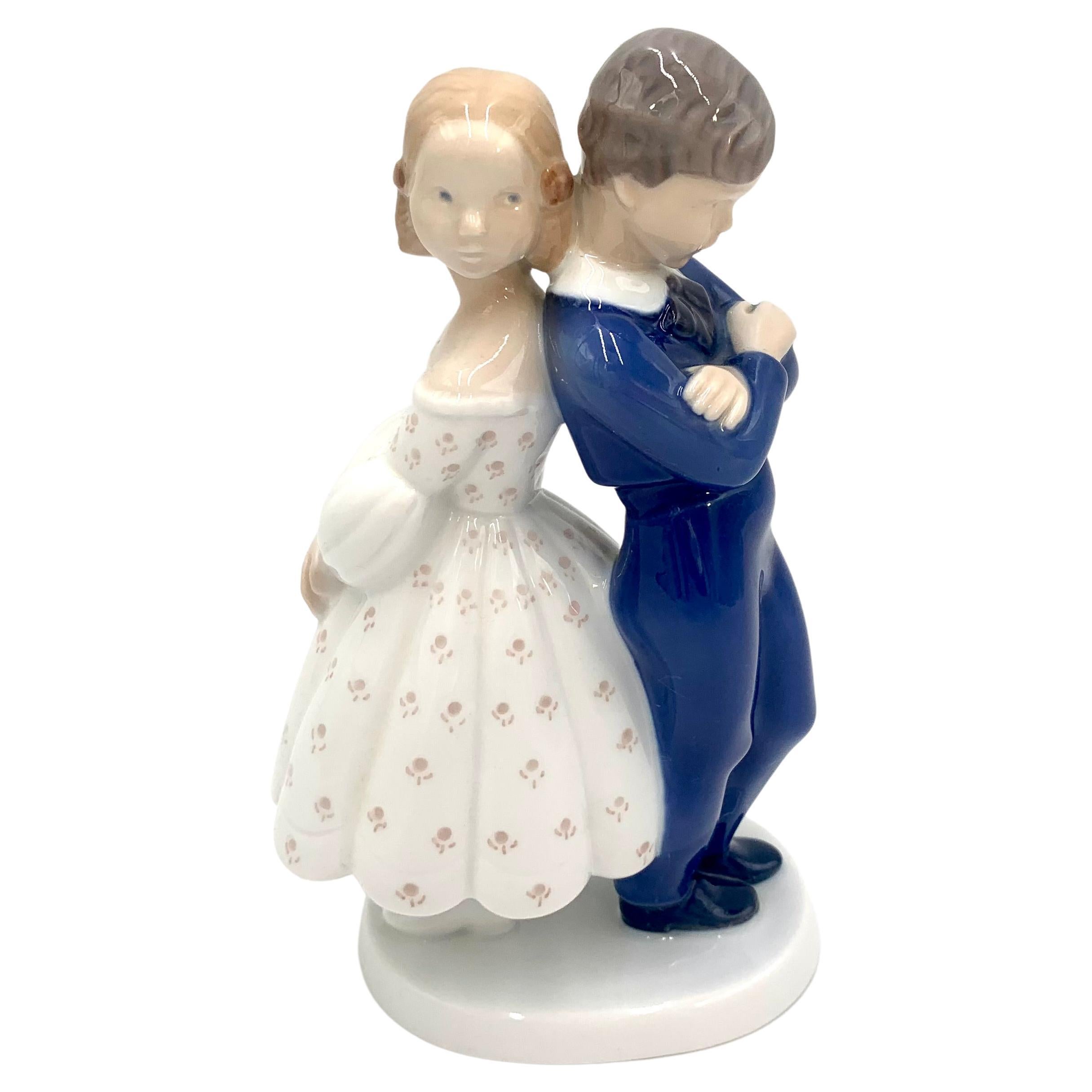 Porcelain Figurine of a Couple, Bing & Grondahl, Denmark