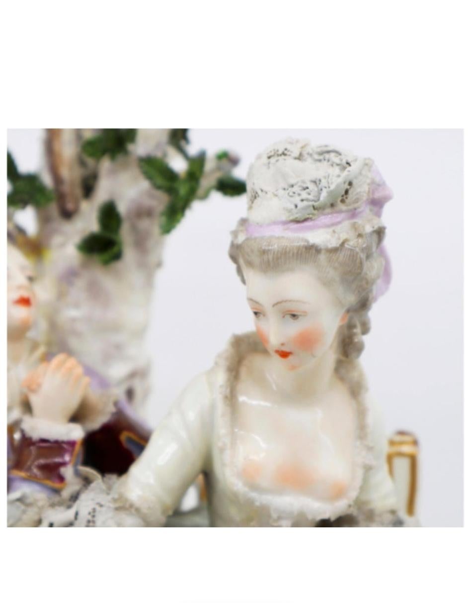 Porcelain Figurine of a Couple German, 19th Century For Sale 6