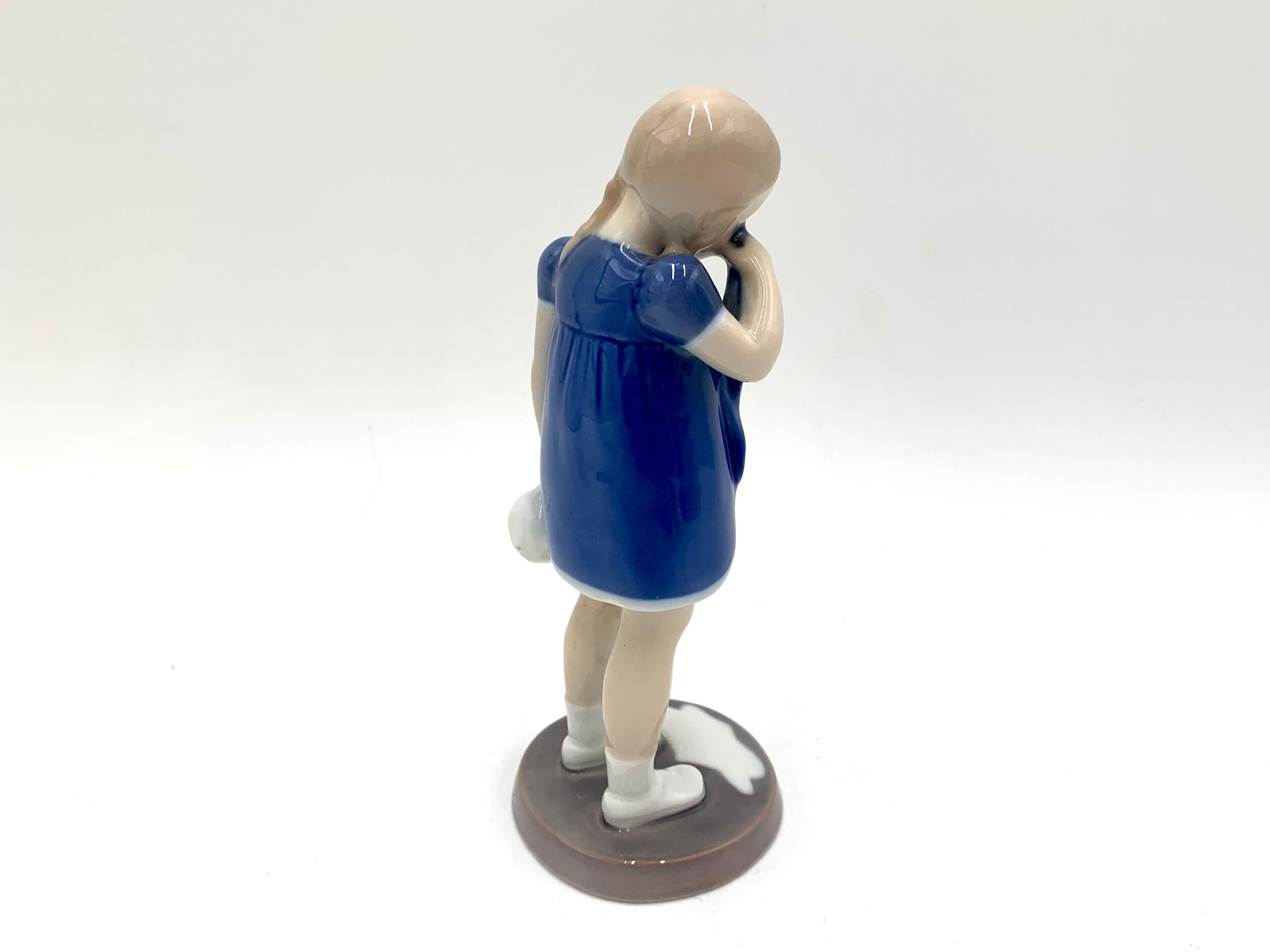 Danish Porcelain Figurine of a Crying Girl, Bing & Grondahl, Denmark, 1950s / 1960s