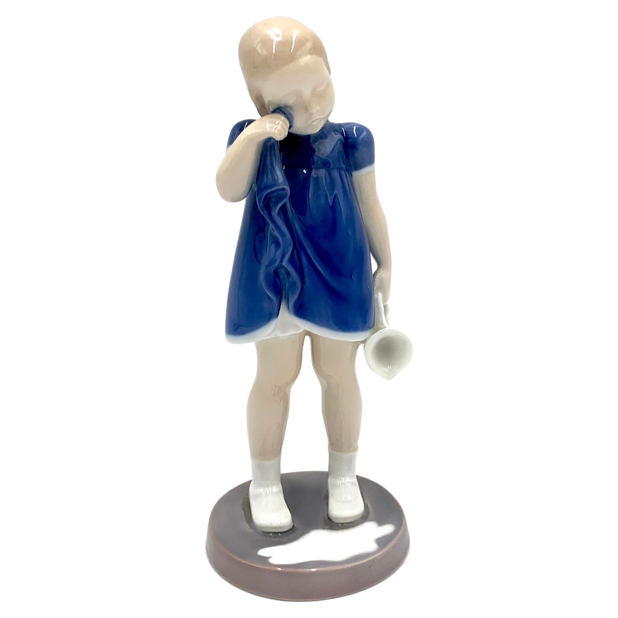 Porcelain Figurine of a Crying Girl, Bing & Grondahl, Denmark, 1950s / 1960s