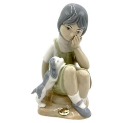 Figurine en porcelaine d'une fille, Miguel Requena, Espagne, années 1960