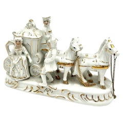 Porcelain Figurine of a Horse Carriage