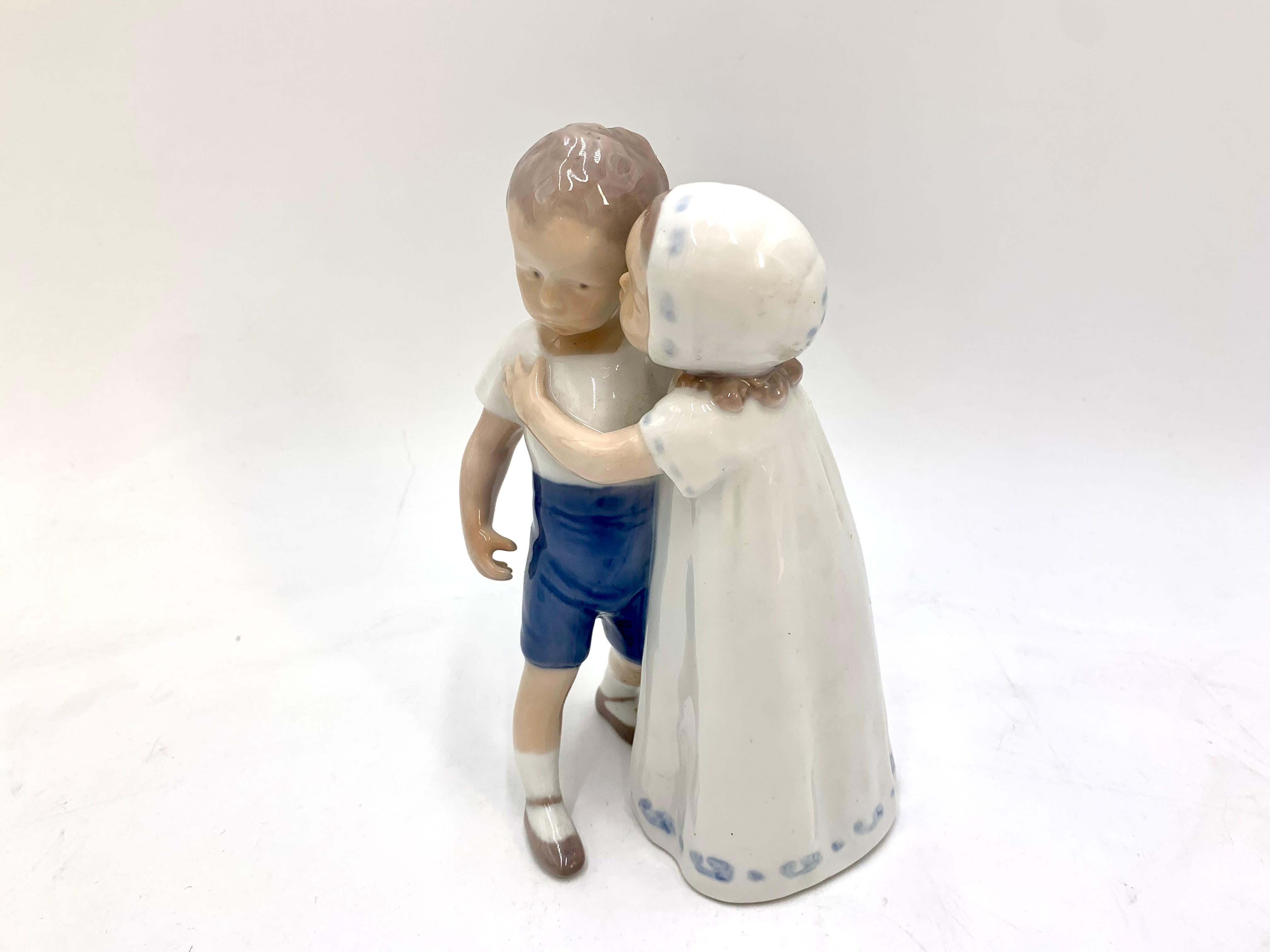 Danish Porcelain Figurine of a Pair of Children, Bing & Grondahl, Denmark, 1970-83 For Sale