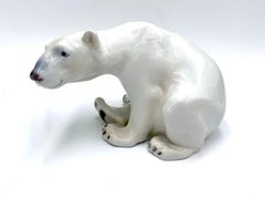 Porcelain figurine of a polar bear, Bing & Grondahl, Denmark, 1970s