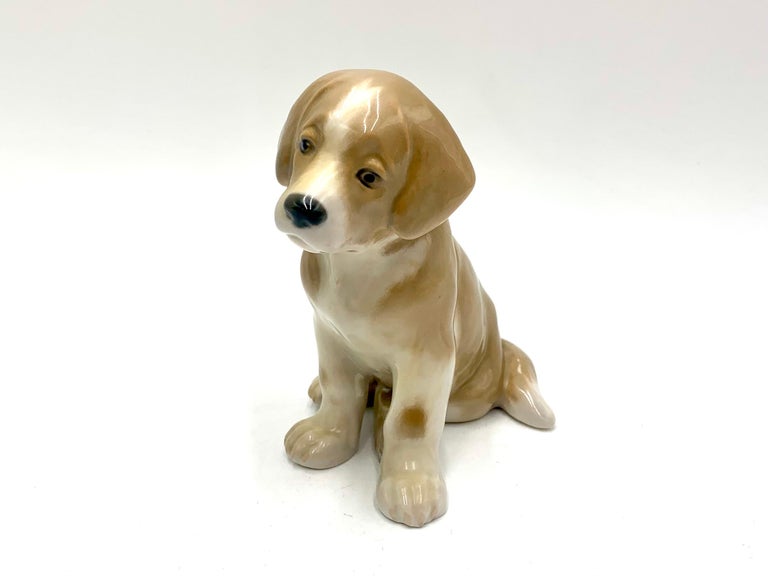 Porcelain figurine of a dog Barnardine

Made in Denmark by Bing & Grondahl

The mark used in the years 1915-1947.

Model number # 1926

Very good condition, no damage.

Measures: height 12.5 cm width 8.5 cm depth 11 cm.