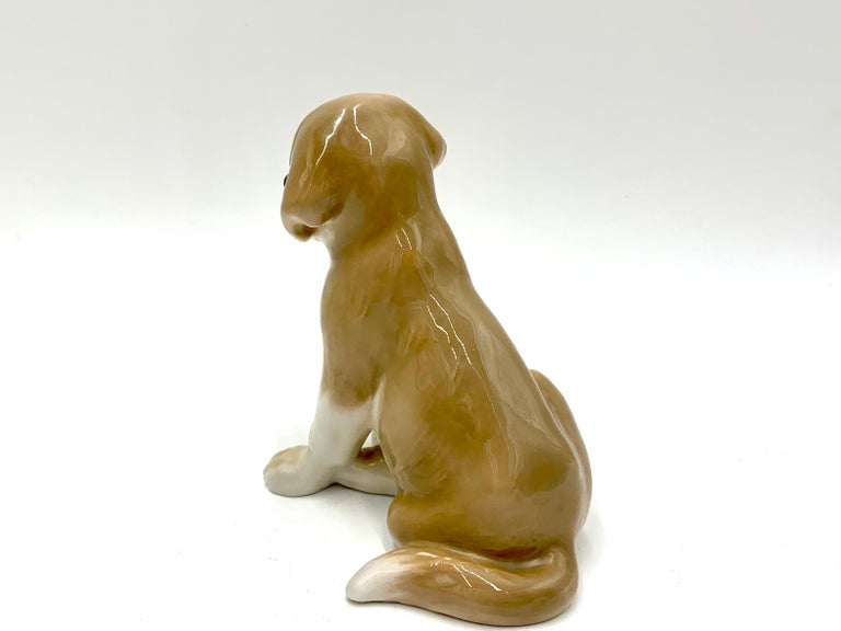 Porcelain Figurine of a Bernardine Puppy, Bing & Grondahl, Denmark In Good Condition For Sale In Chorzów, PL