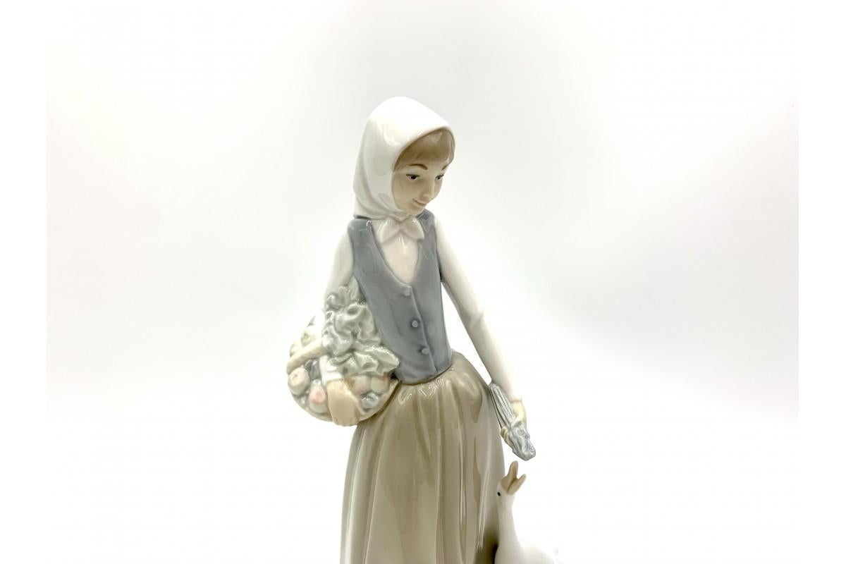 lladro girl with goose and basket