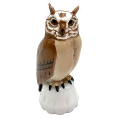 Porcelain Figurine of an Owl, Bing & Grondahl, Denmark