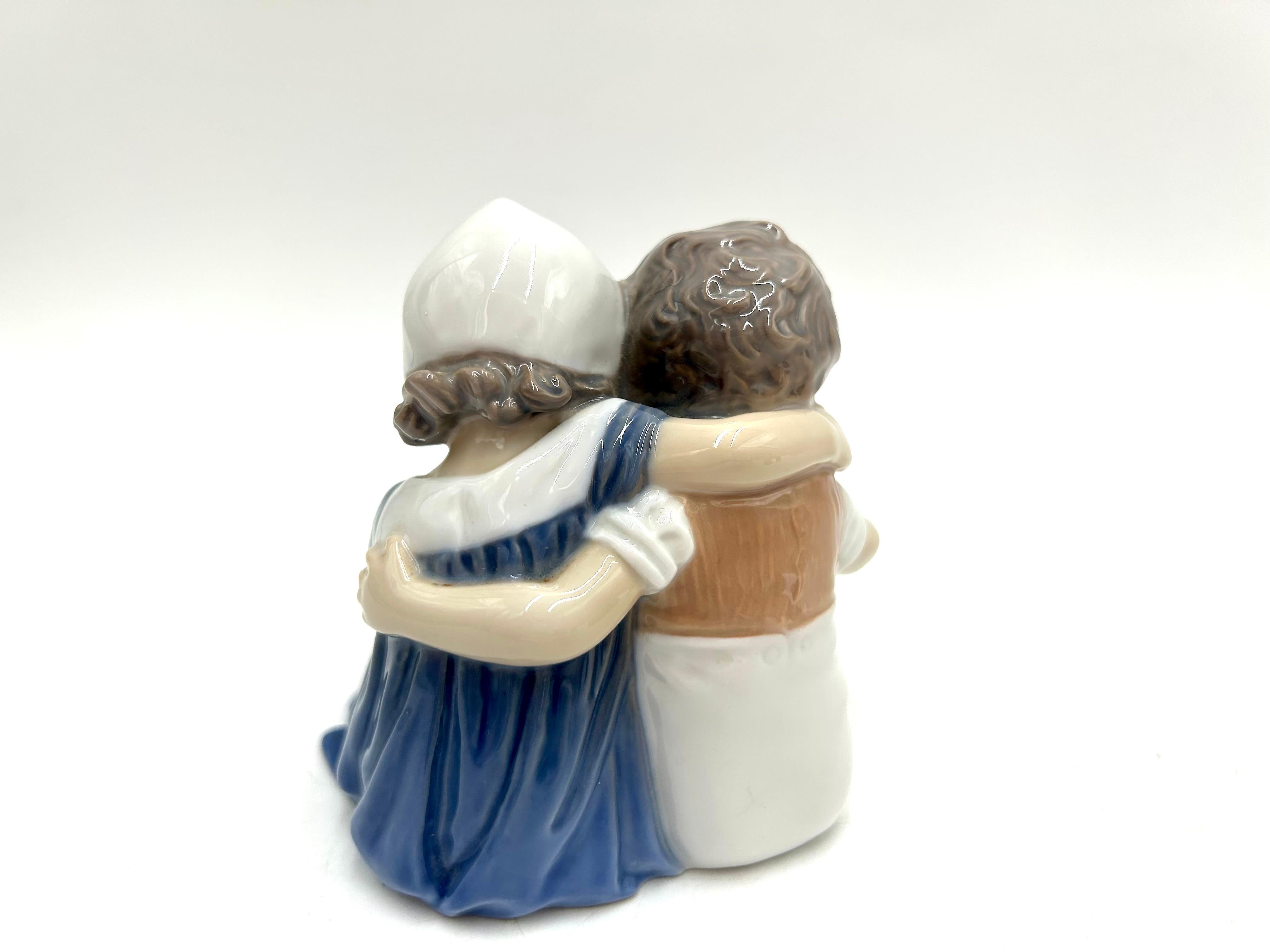 Mid-20th Century Porcelain figurine of children, Bing and Grondahl, 1960s For Sale