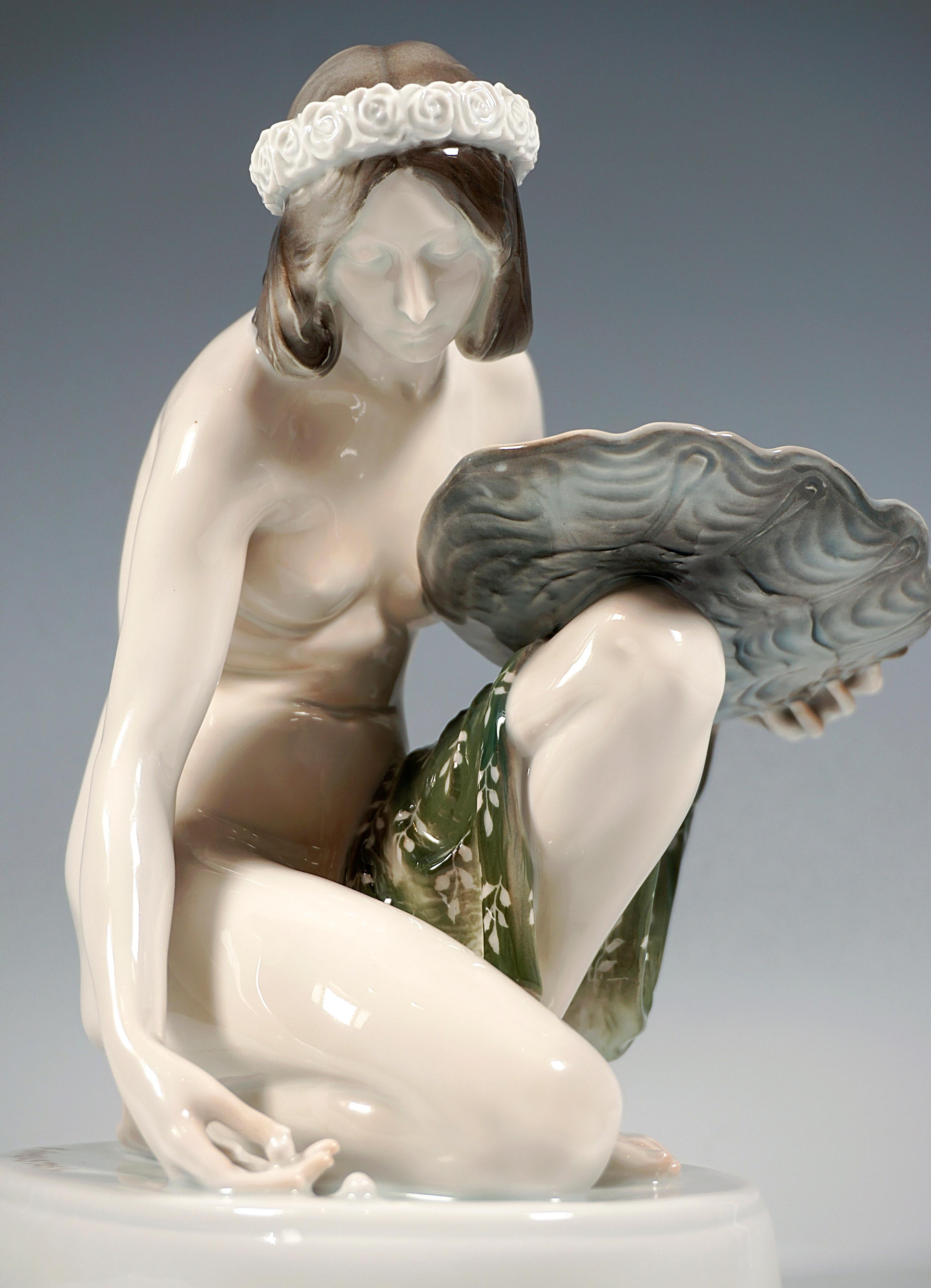 Early 20th Century  Porcelain Figurine 'Pearl Seeker' K. Himmelstoss, Rosenthal Selb Germany, 1920