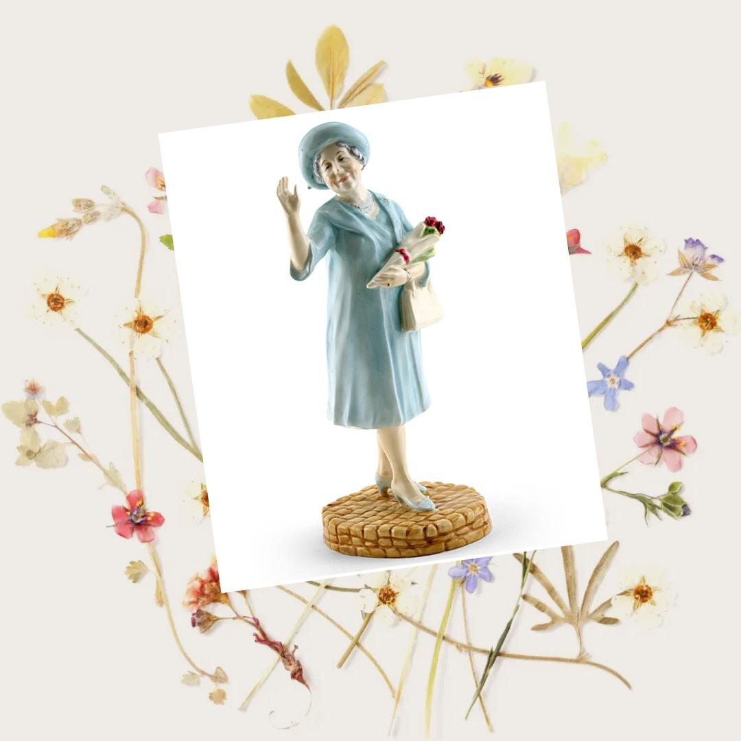 Figurine en porcelaine Reine Elizabeth, Reine Mère 100ème anniversaire Edition limitée en vente 4