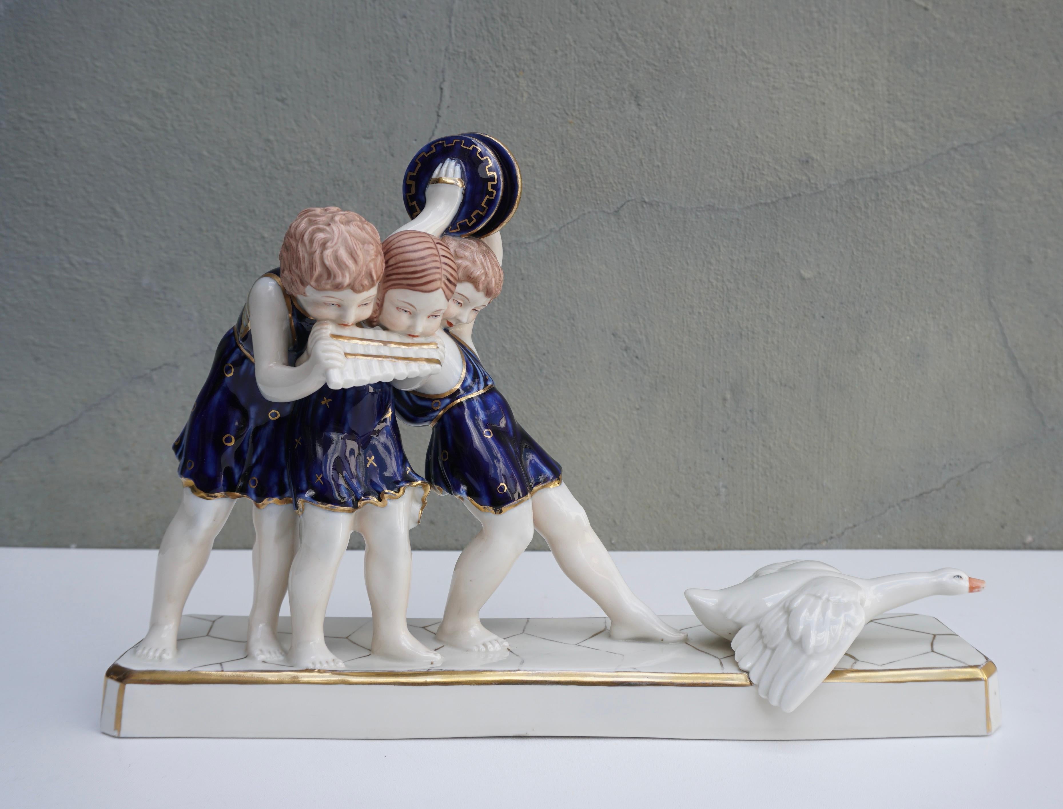 Hollywood Regency Porcelain Figurine, Royal Dux For Sale